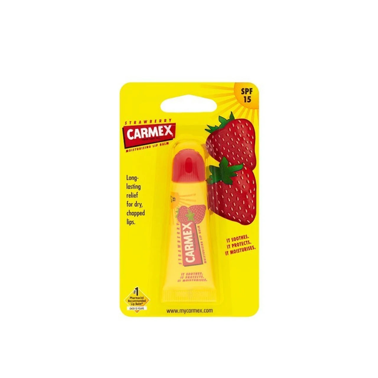 Carmex Strawberry Lip Balm Tube – 10 g