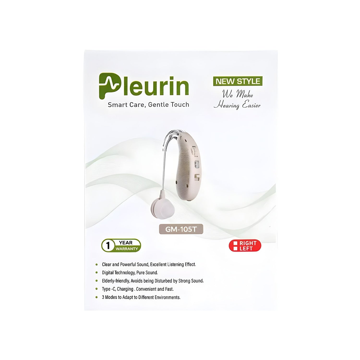 Pleurin Hearing Aid Gm-350 BT With Bluetooth
