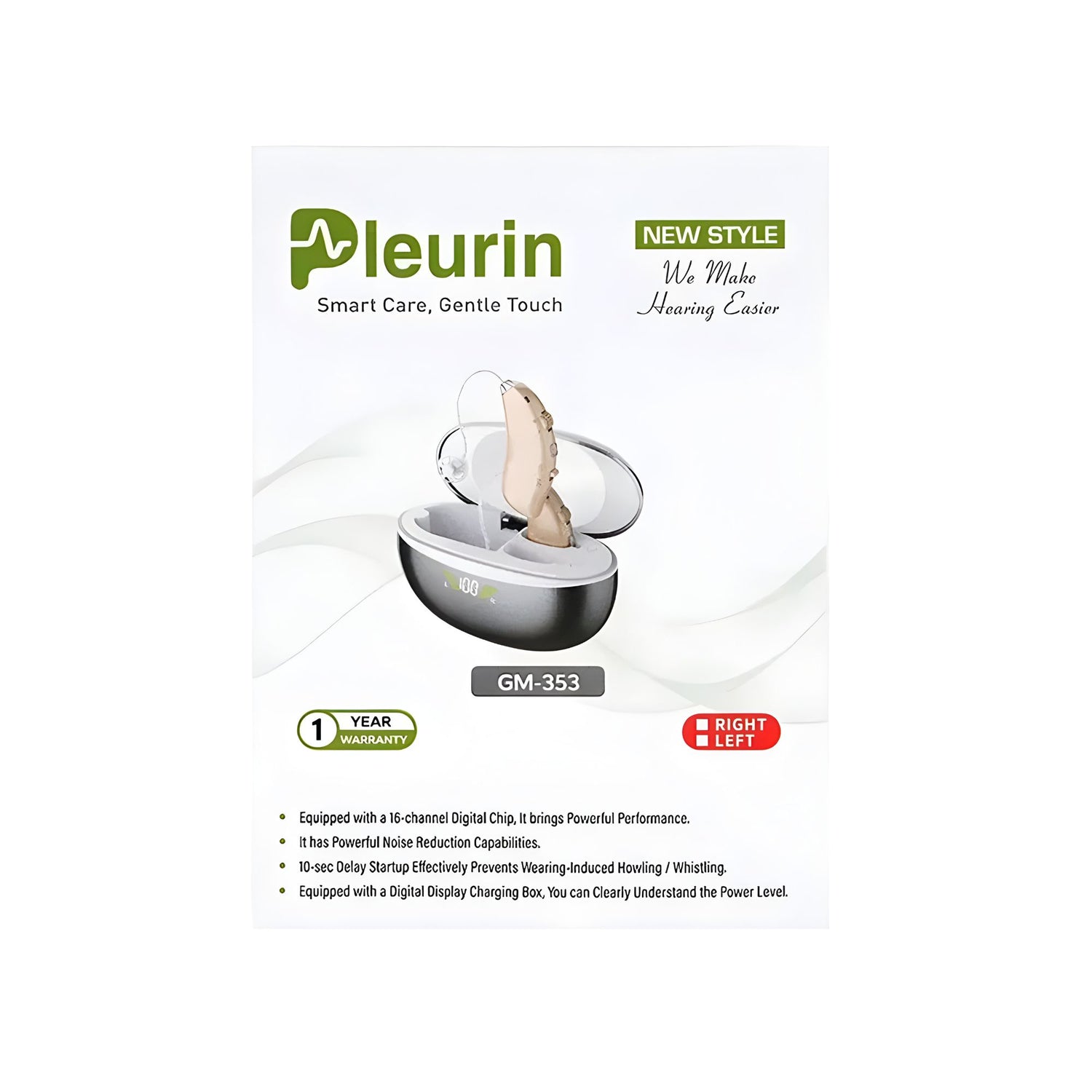 Pleurin Hearing Aid Gm-353 Rechargeable
