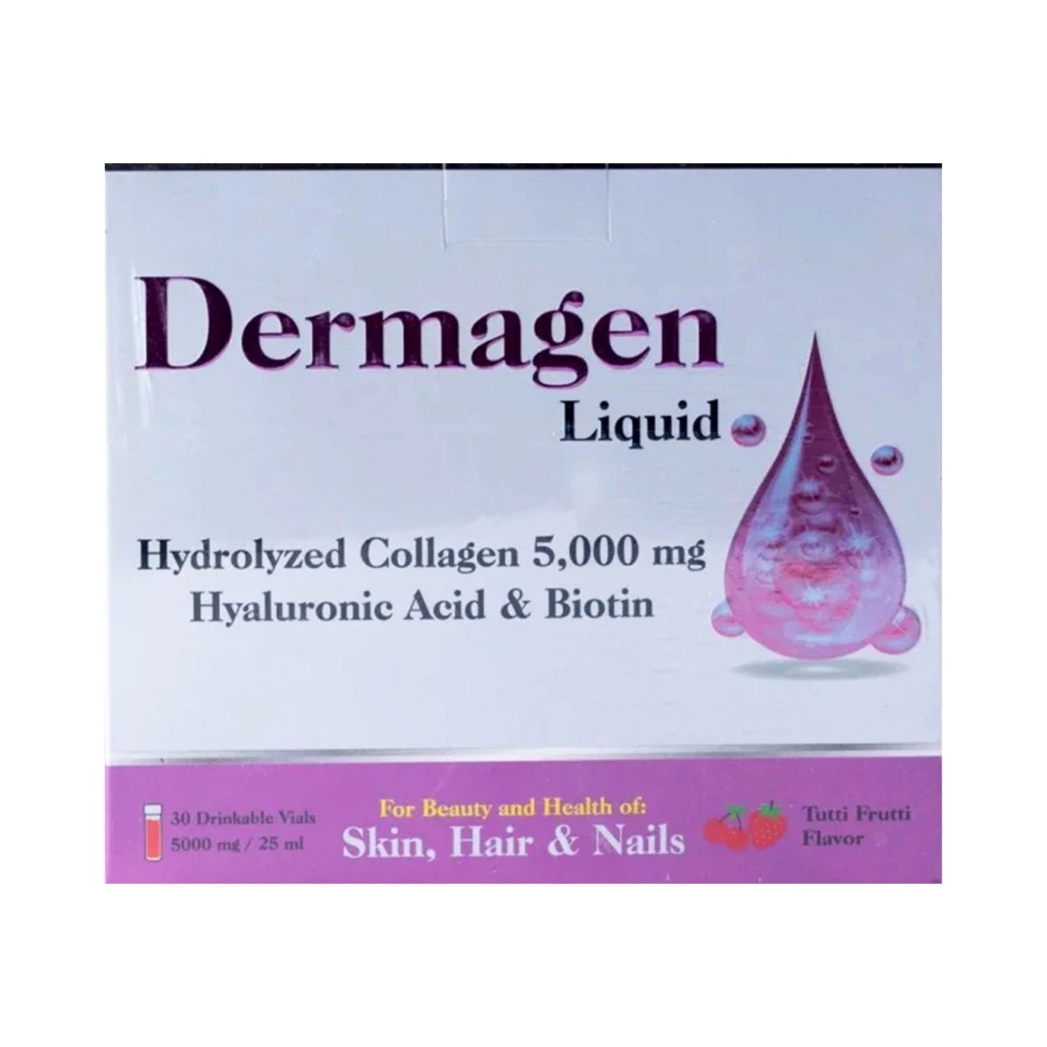 Dermagen Liquid 30 Drinkable Vials Tutti Frutti Flavor