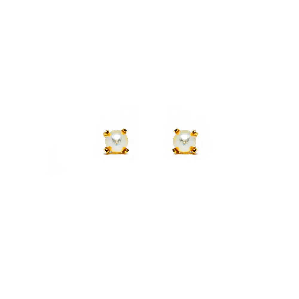 Lustrous 18K Gold Plated Small Diamond Earring 8 (3Mm) 109