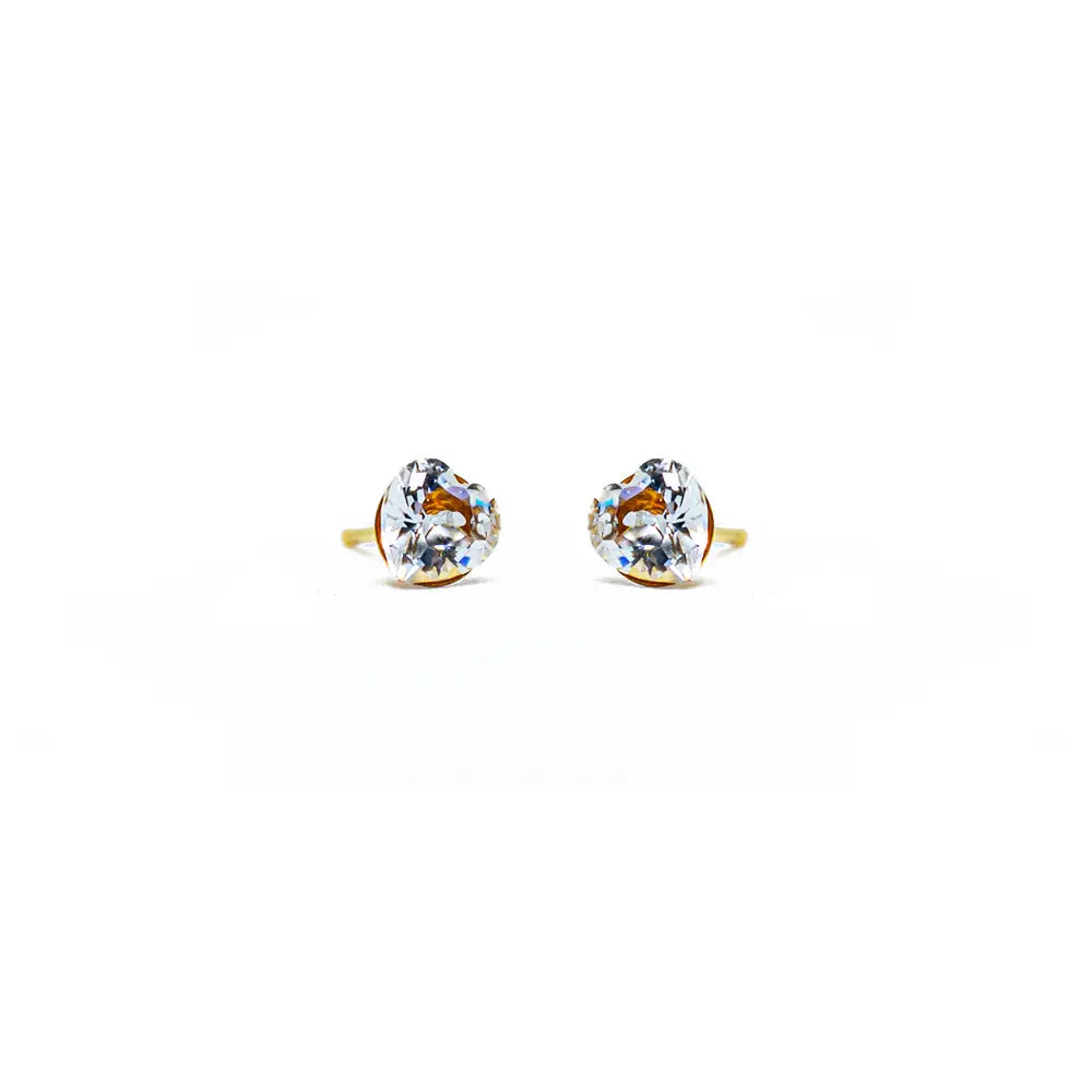 Lustrous 18K Gold Plated Heart Diamond 5 (5Mm) 154