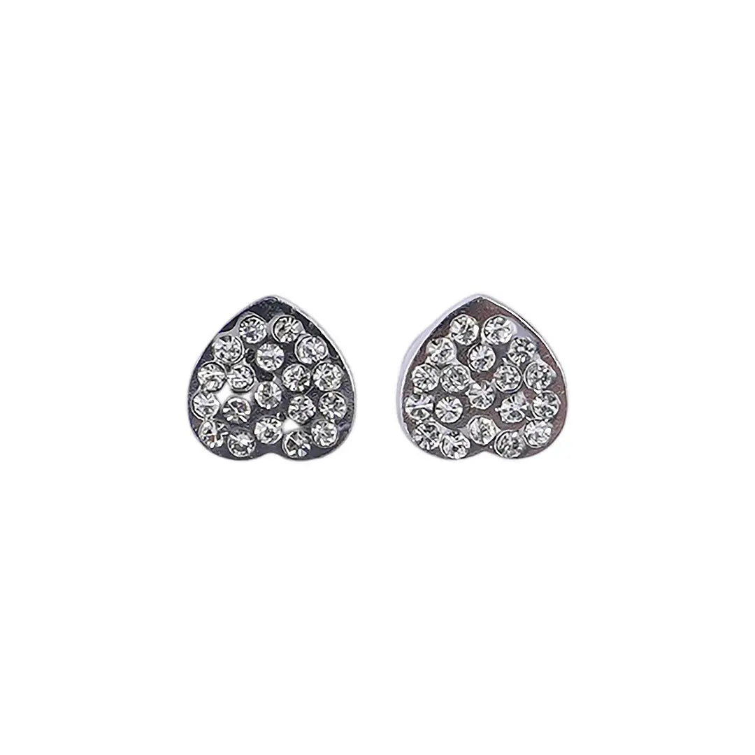 Lustrous Real Silver Diamond Heart 7 (6Mm) 159