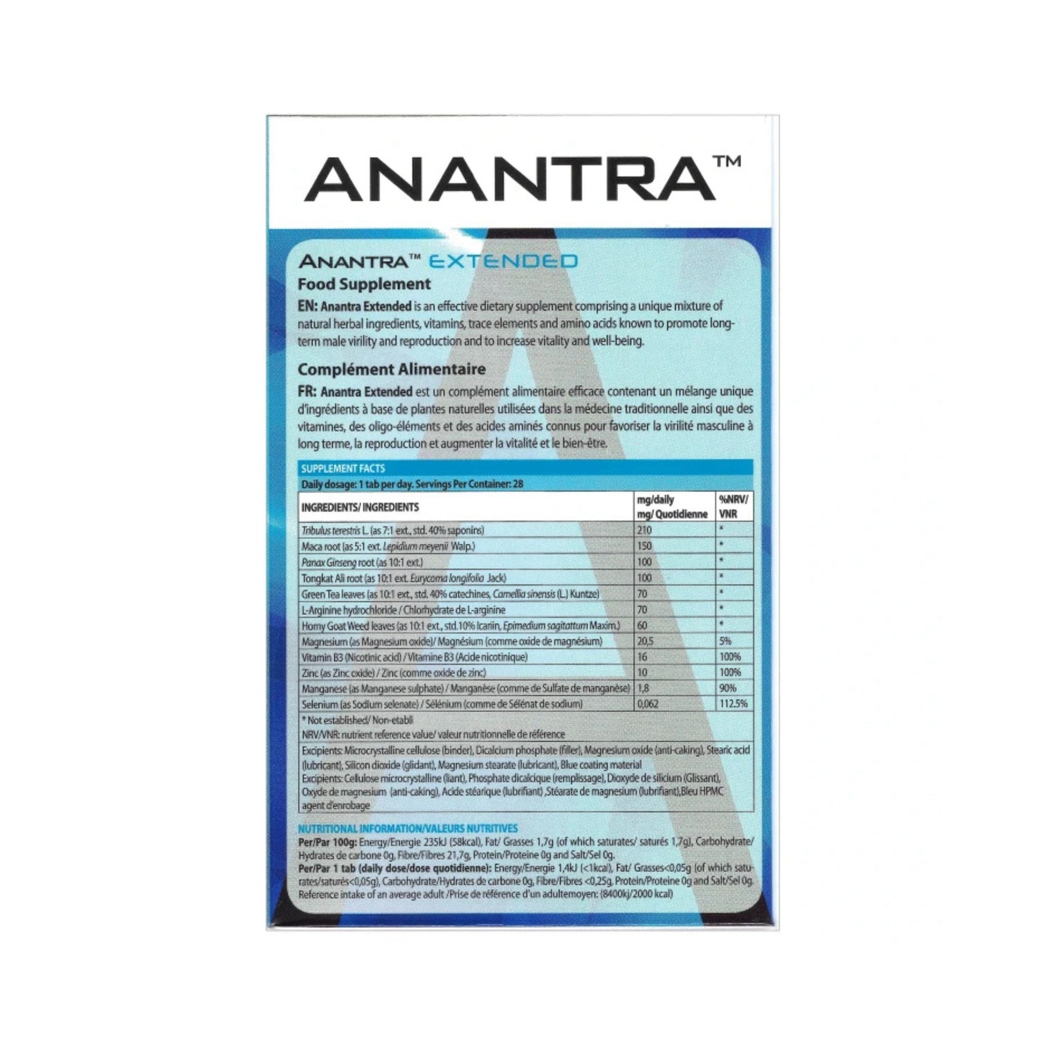 Anantra Extended 28 Tablets - Beauty Vitamins