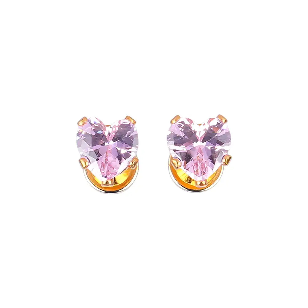 Lustrous 18K Gold Plated Heart Diamond 2 (5Mm) 145