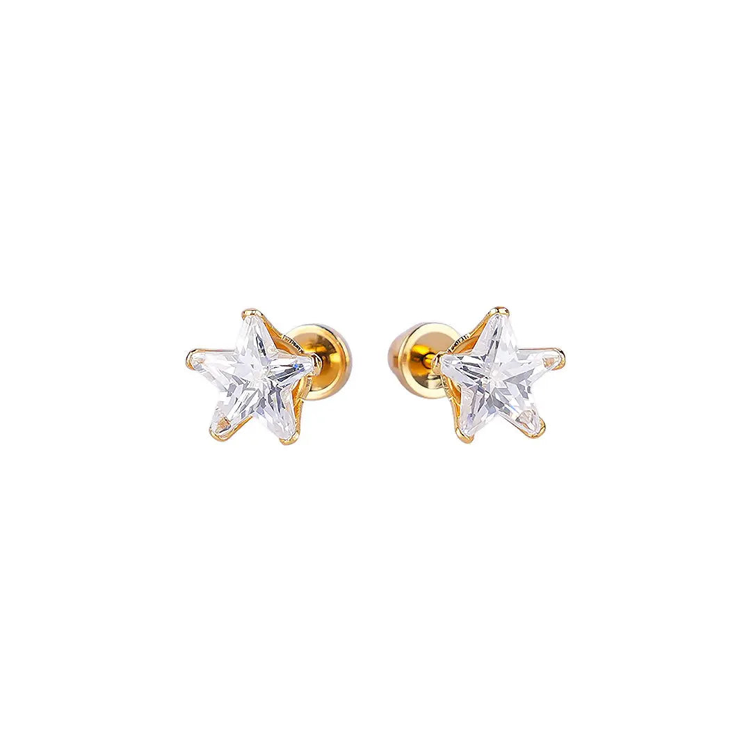 Lustrous 18K Gold Plated Diamond Star (7Mm) 150