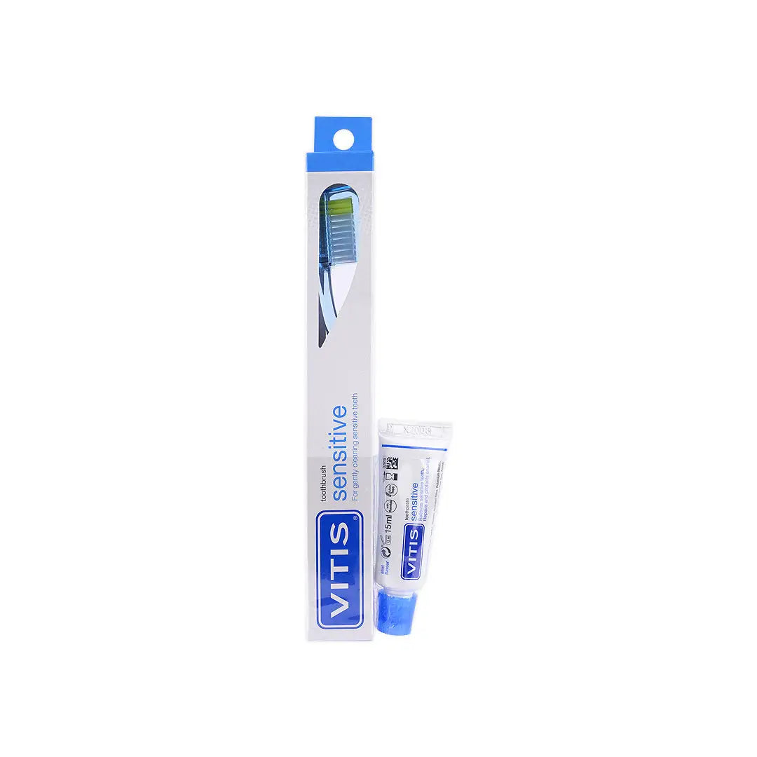 Vitis Sensitive Toothbrush + Toothpaste 15 ml