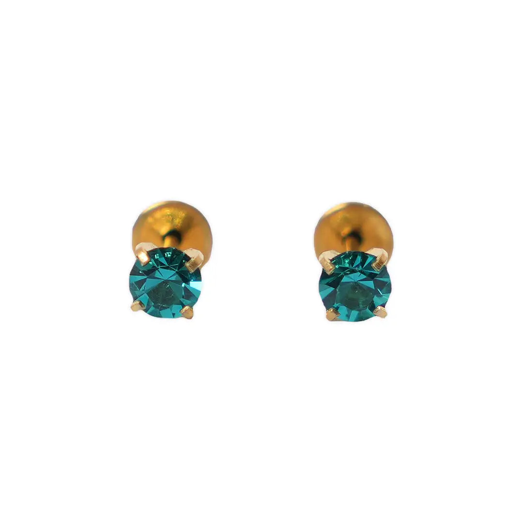 Lustrous G/P 4 Mm Crystal December Blue Zircon Code 186