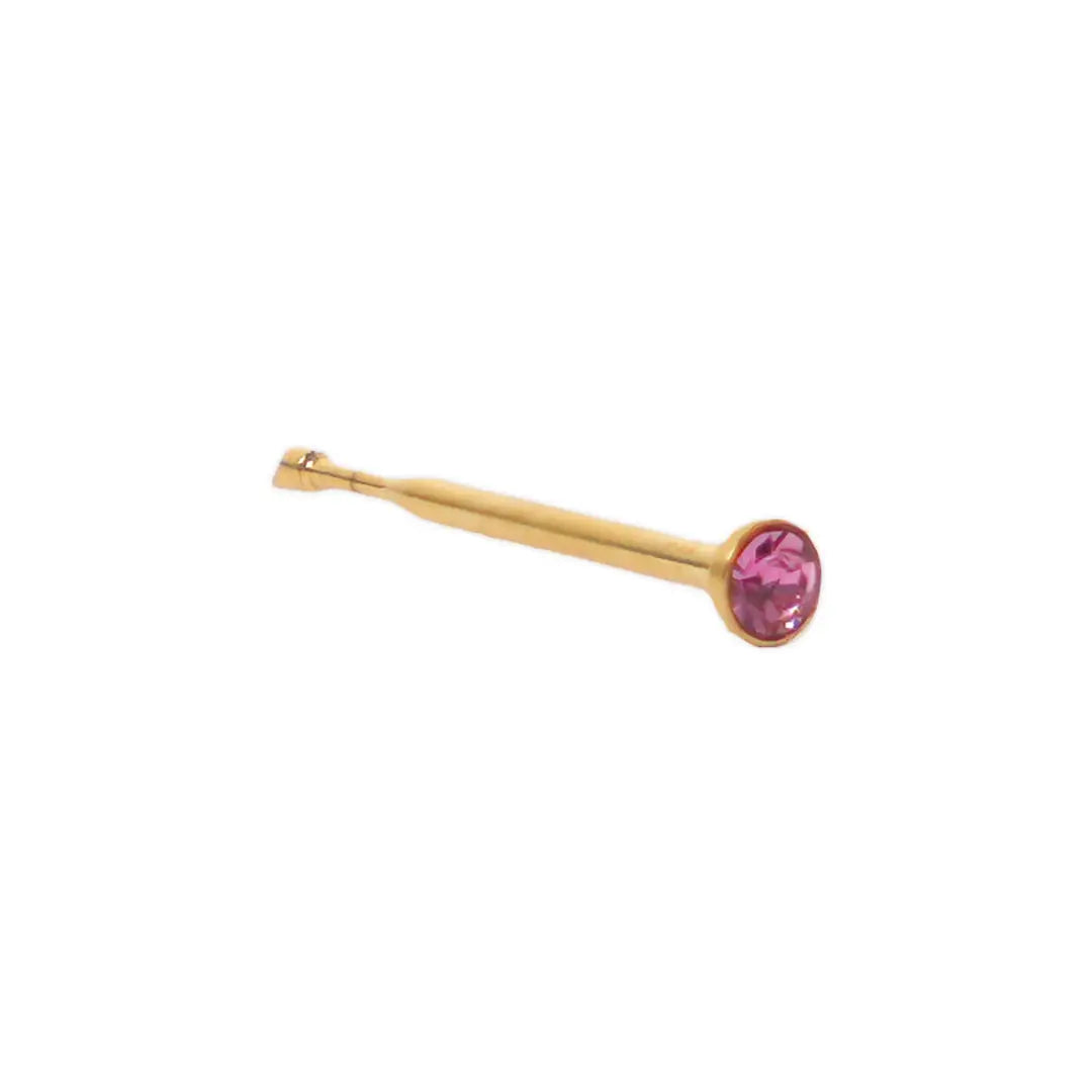 Lustrous G/P 2 Mm Head Crystal Rose Nose 191