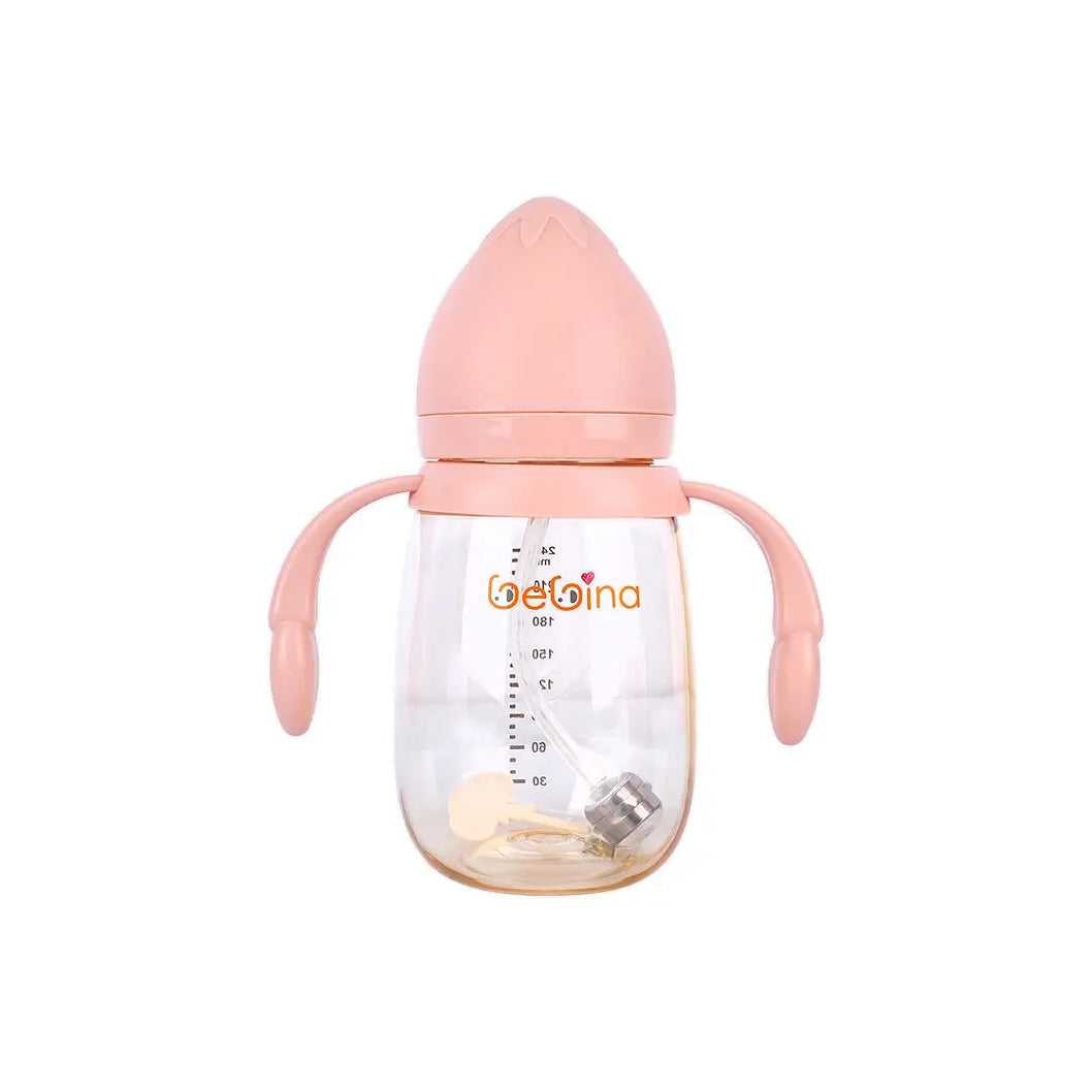 Bebina Baby Bottle - Light Pink - 240 ml +6 M