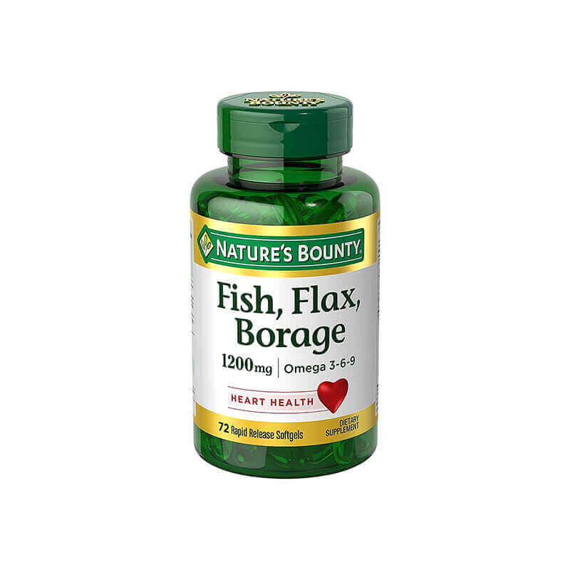 Natures Bounty Omega 3-6-9 Fish Flax Borage Softgels 72'S