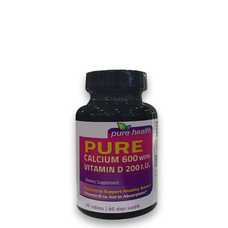 Pure Calcium 600 Vitamin D 200 I U 60 Tab