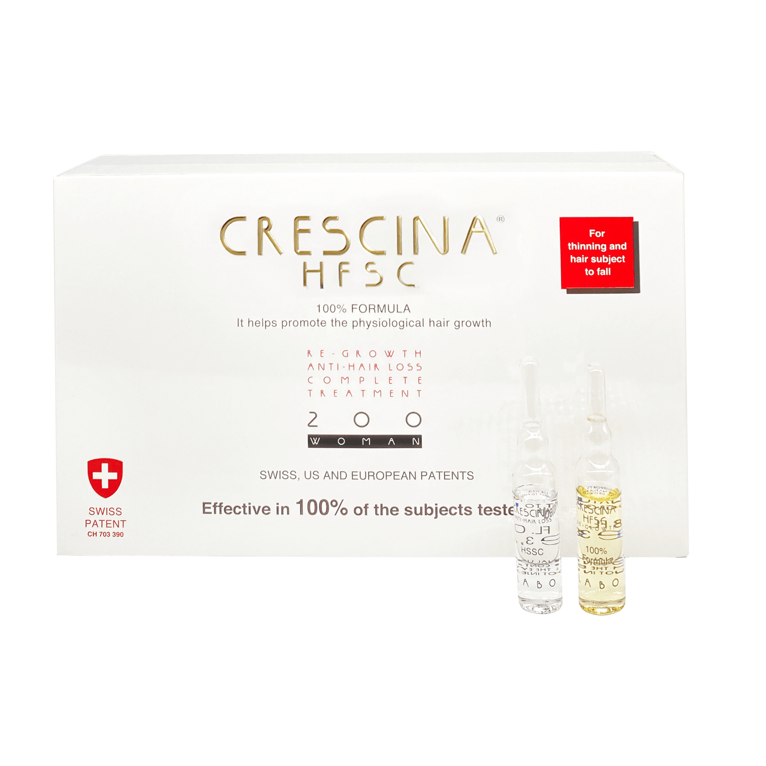 Crescina HFSC 100% 200 Woman - Advanced Hair Treatment Ampoules - Beauty Vitamins