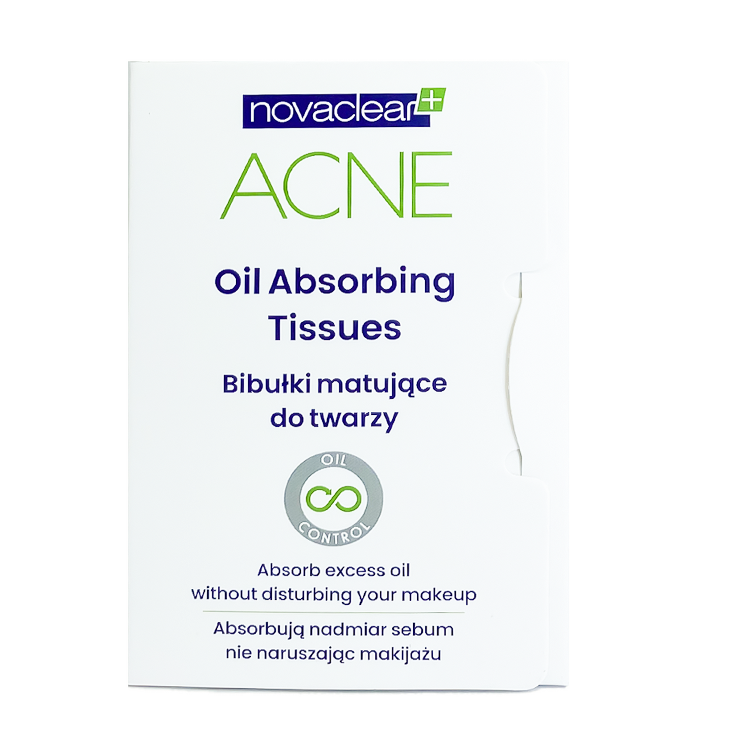 NOVACLEAR ACNE OIL ABSORBING TISSUES OIL CONTROL 50'S