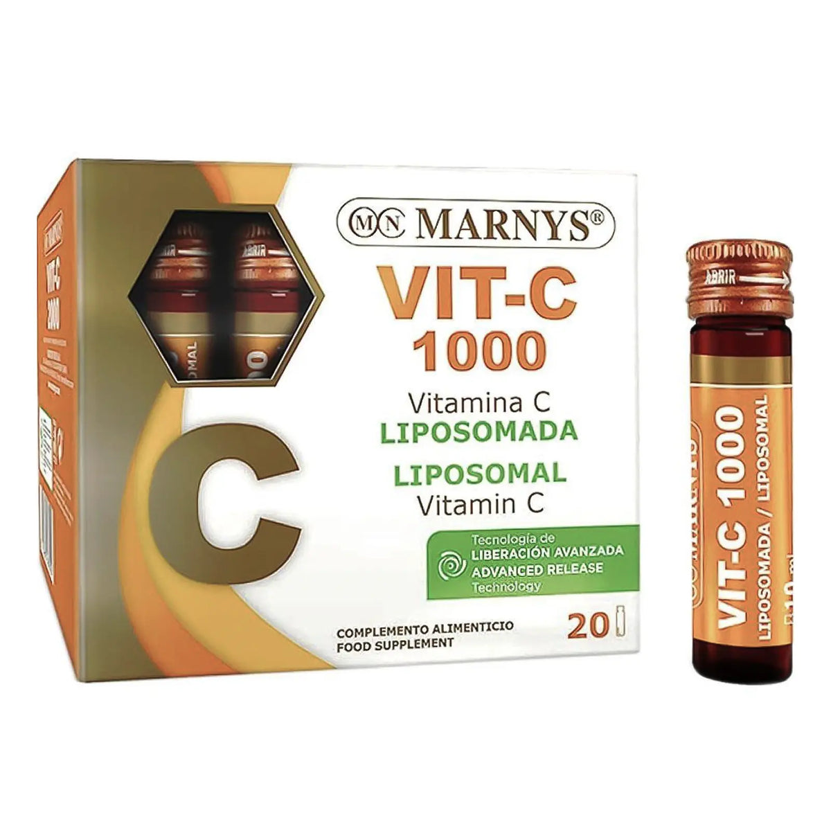 Marnys Vit-C 1000 Mg Liposomal Vials 20'S - Beauty Vitamins