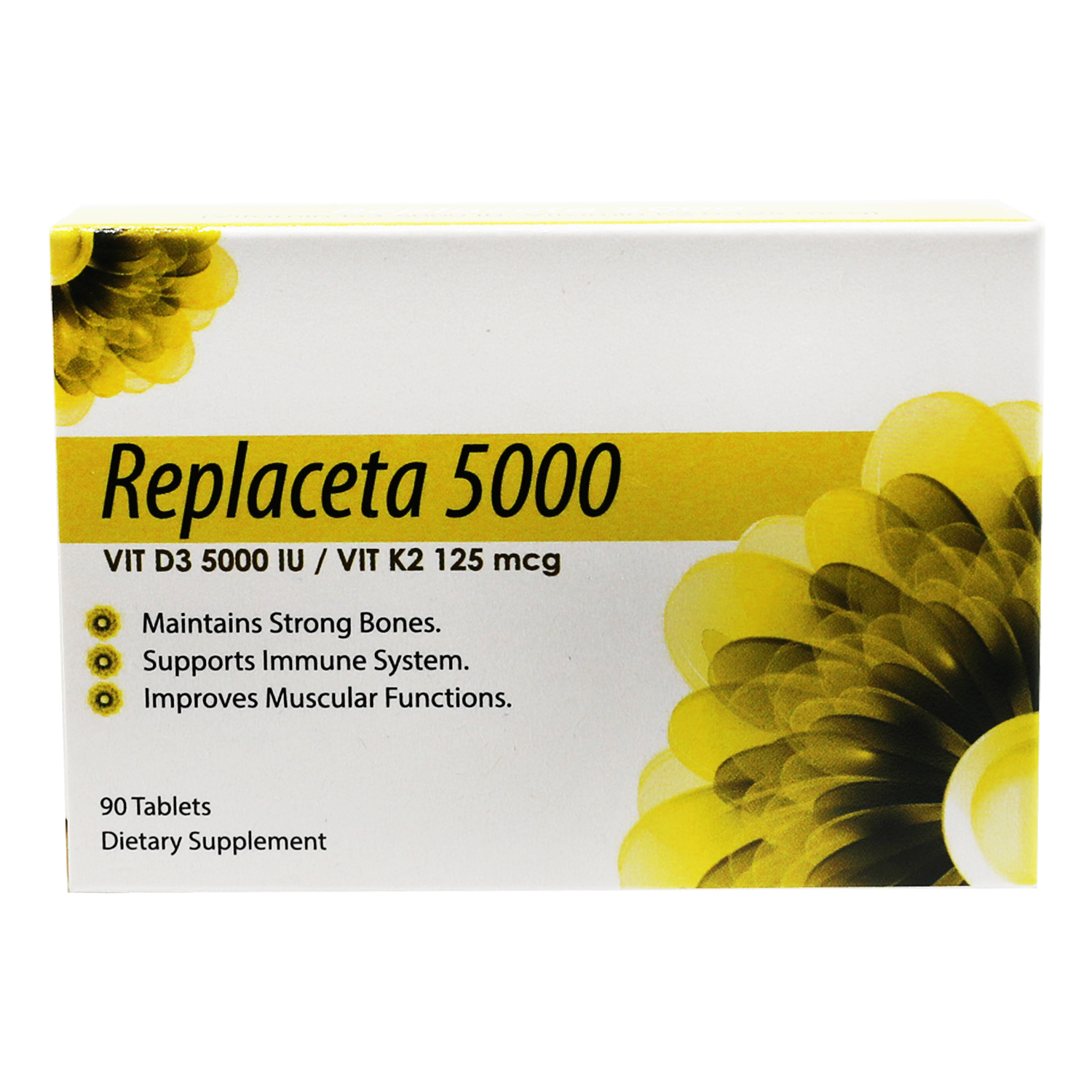 Replaceta Vit D 5000 IU Tabs 90'S