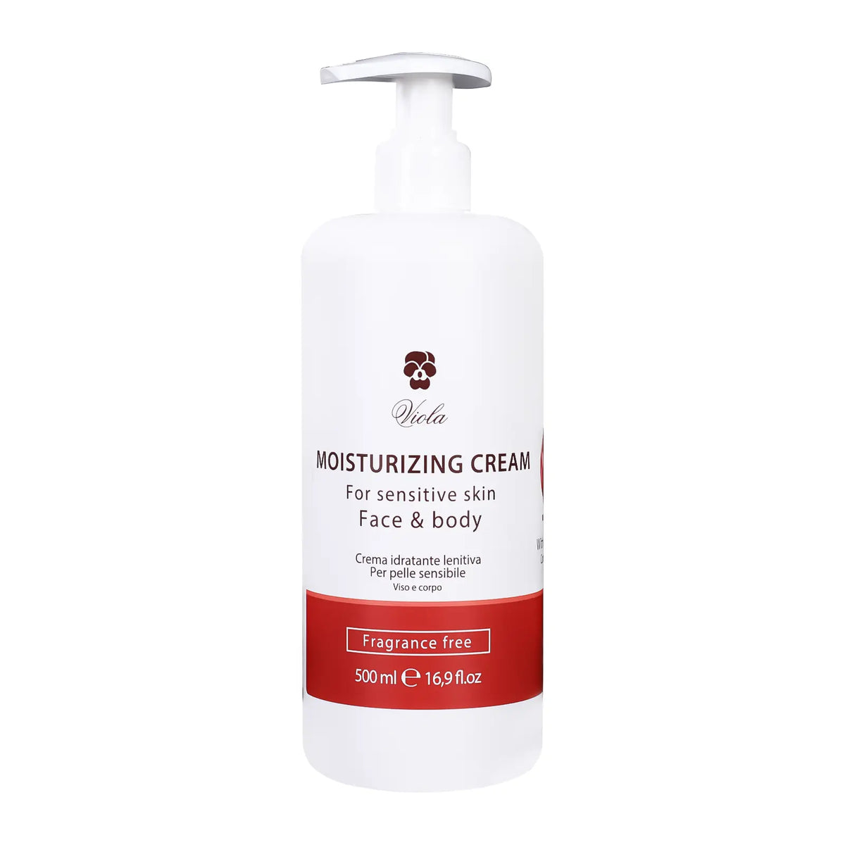 Viola Moisturizing Cream for Sensitive Skin, Face and Body, 500 ml - Beauty Vitamins