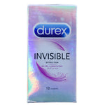Durex Invisible Extra Thin Extra Lubricated Condoms 12s - Ultra Thin Durex Condom