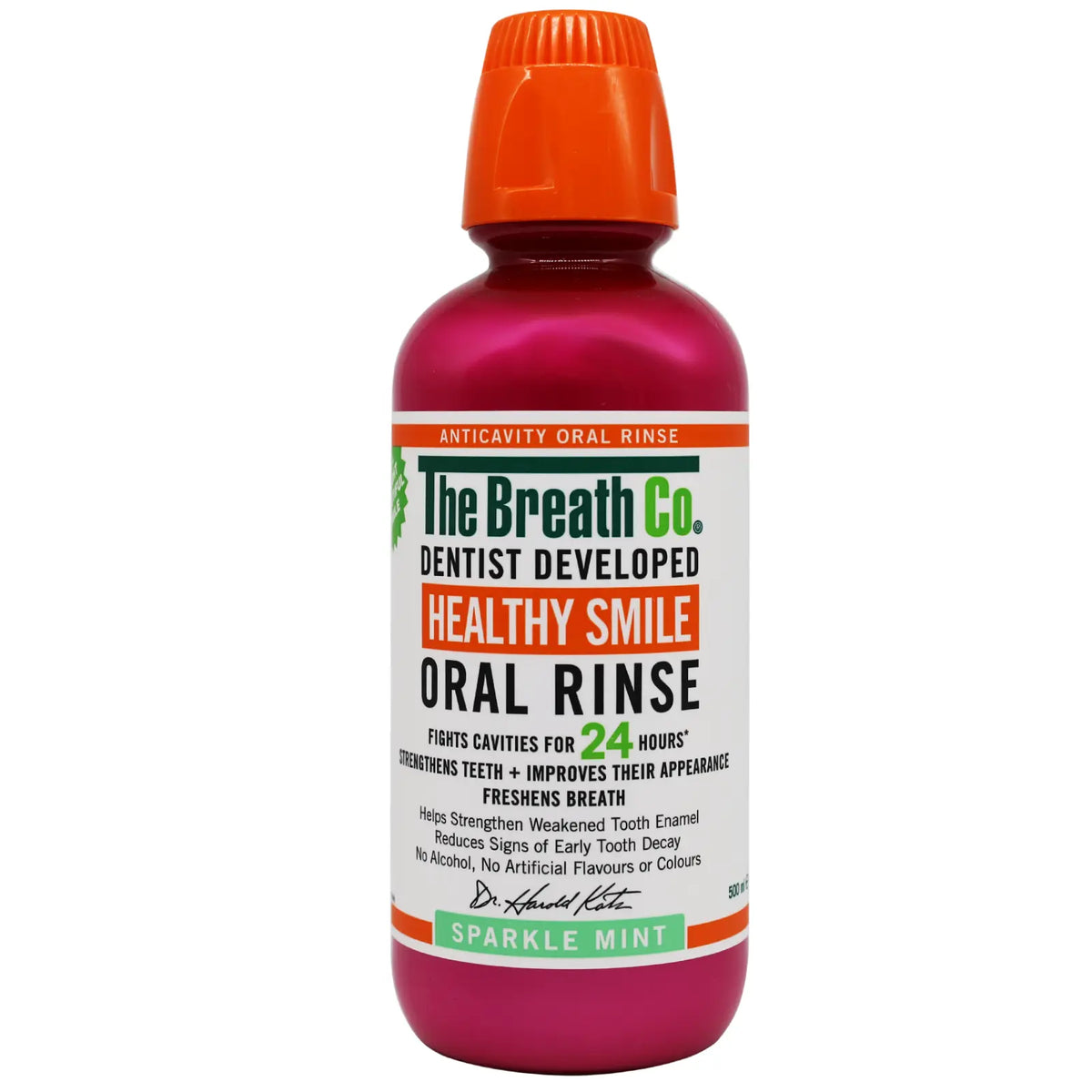 The Breath Co Healthy Smile Oral Rinse Sparkle Mint 500ml TB005