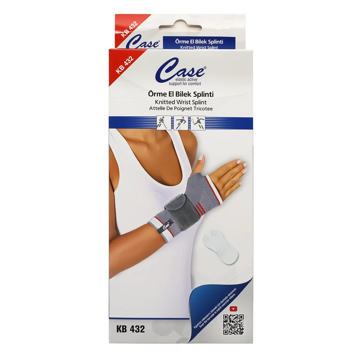Case Knitted Wrist Splint KB 432 L Left