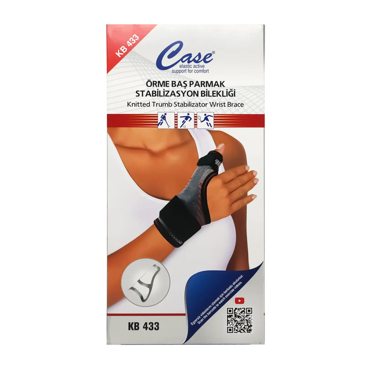 Case Thumb Stabilizator Wrist Brace KB 433-3 L-XXL