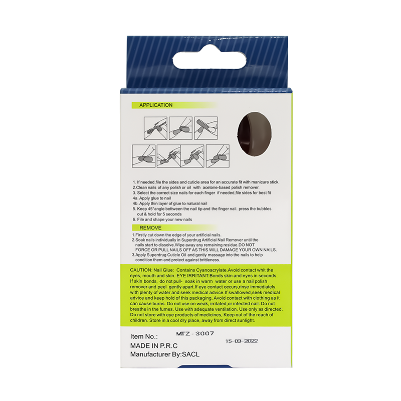 أظافر تركيب لون أحمر غامق 3007 - 24 قطعة