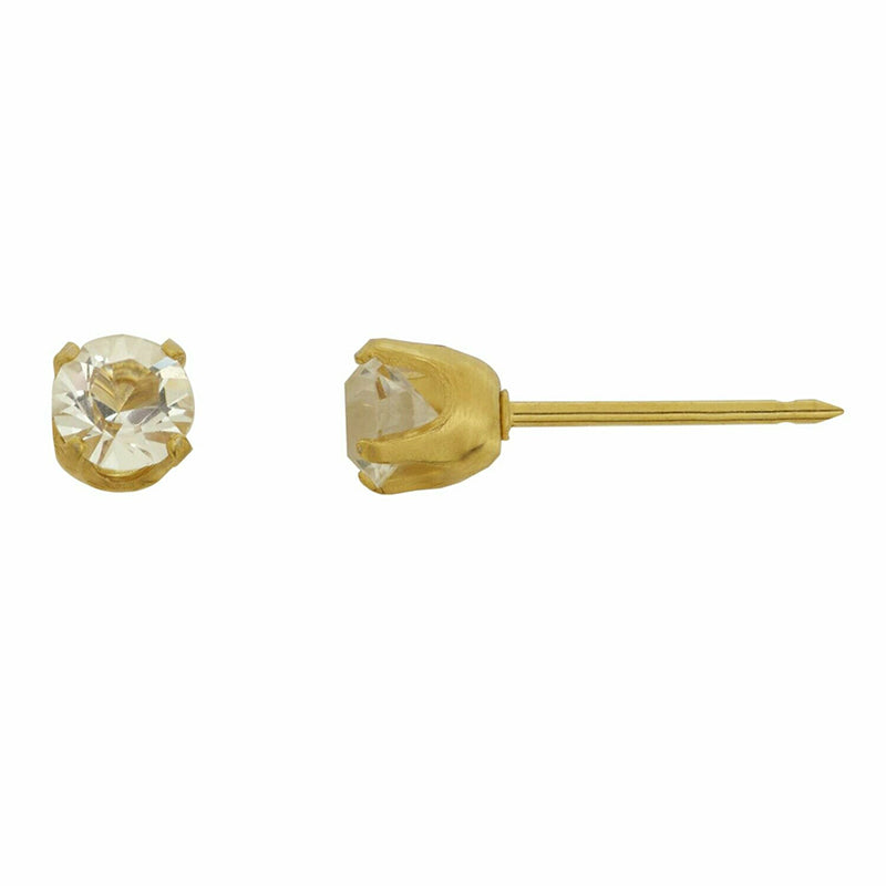 Inverness 33C Tiffany CZ Earrings 24KT 5mm