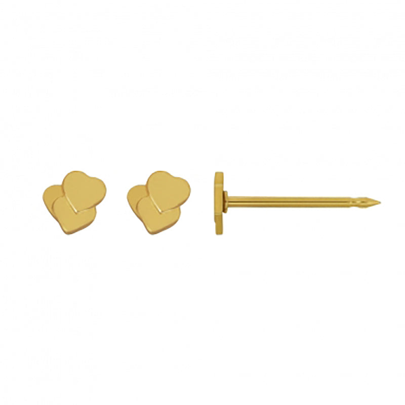 Inverness 61C GP Triple Hearts Earrings 24KT