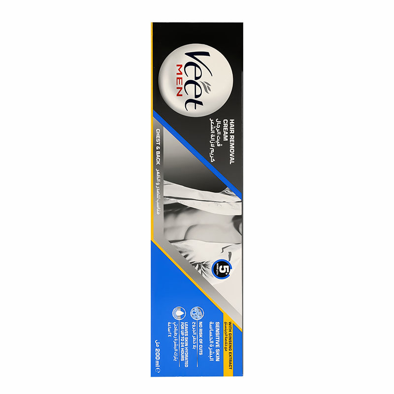 Veet Men Hair Removal Cream For Sensitive Skin Chest And Back 200 ml