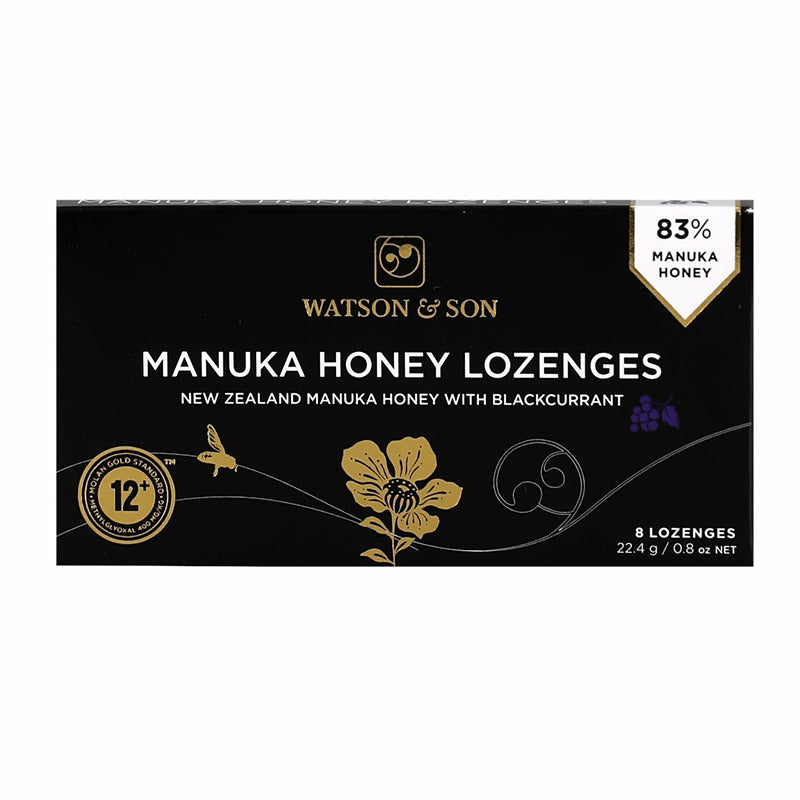 Watson & Son Manuka Honey Lozenges with Blackcurrant 8 pcs - Beauty Vitamins