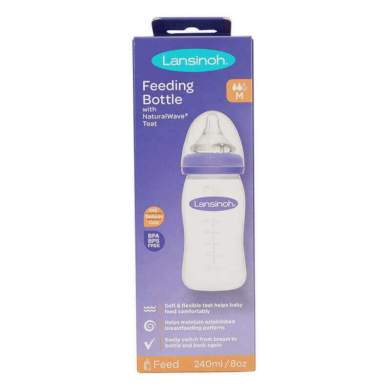 Lansinoh Feeding Bottle with Natural Wave 240ml