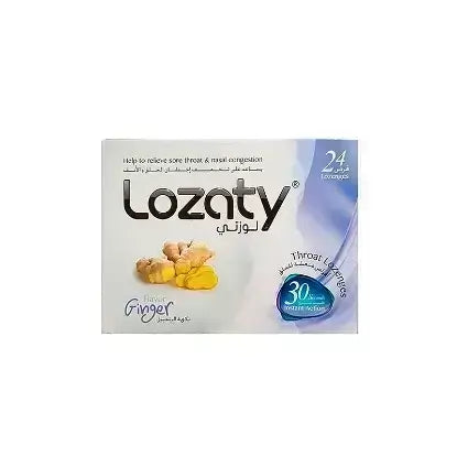 Lozthroat Ginger & Curcumin Sugar Free Lozenges 24 S