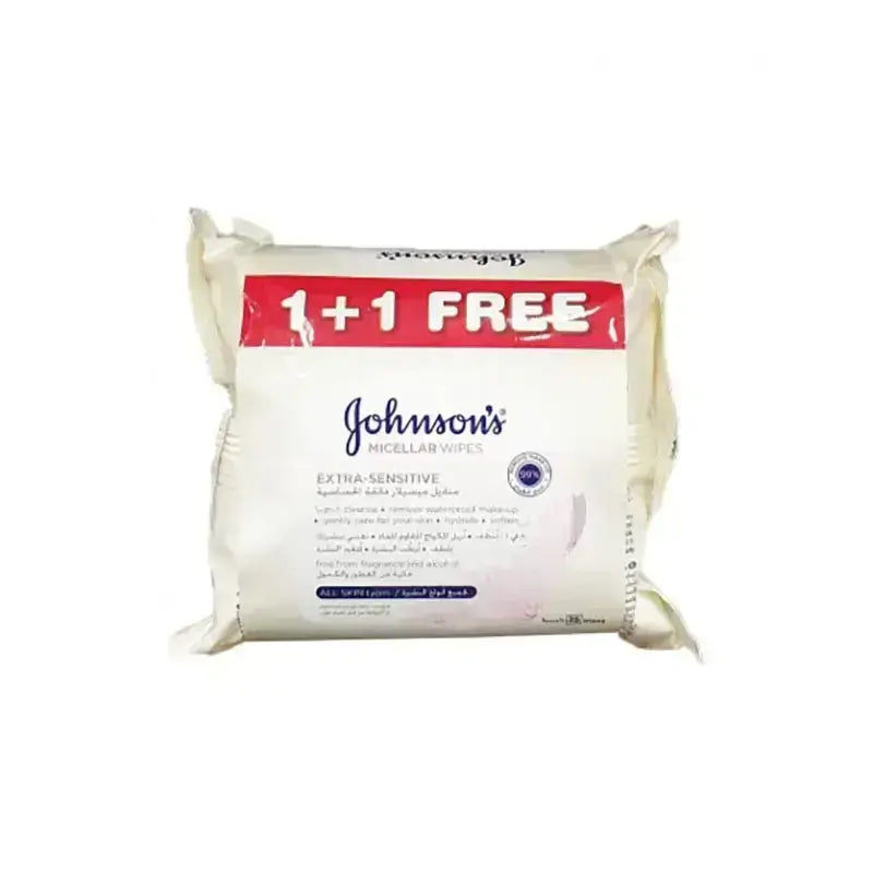 Johnsons Fragrance Free Wipes 25'S 1+1 Offer