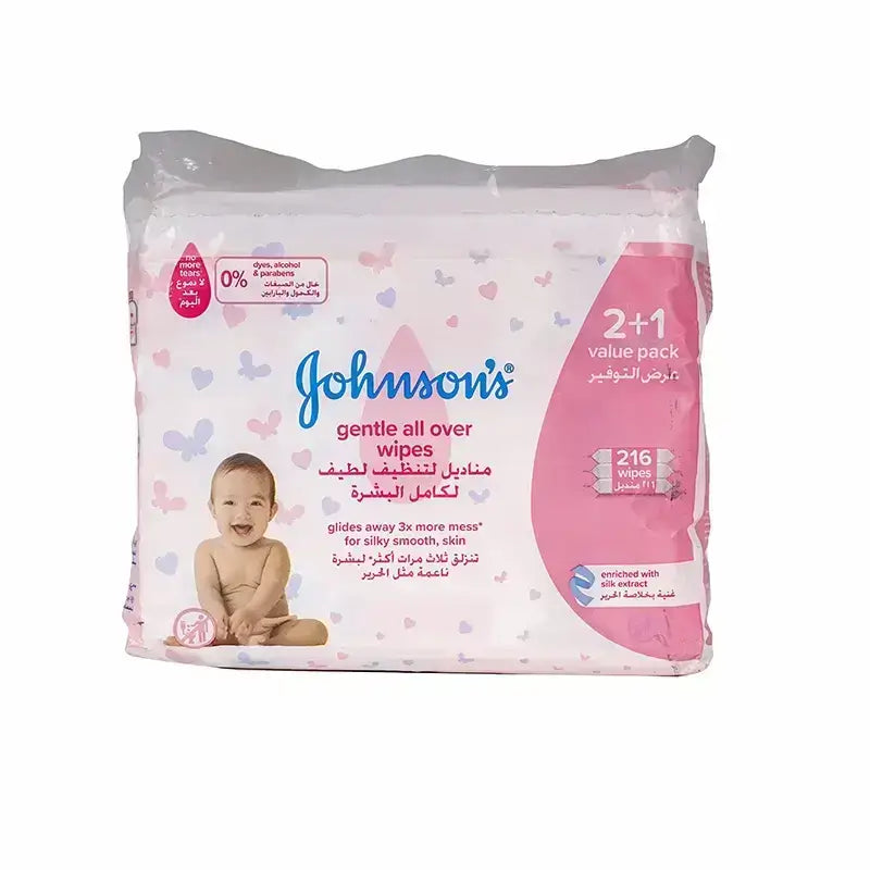 Johnson All Over Wipes (2+1) 72's