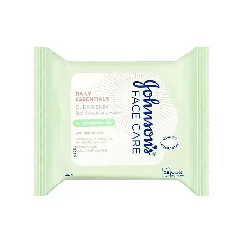 Johnson Daily Essentials Clear Skin Wipes 25's