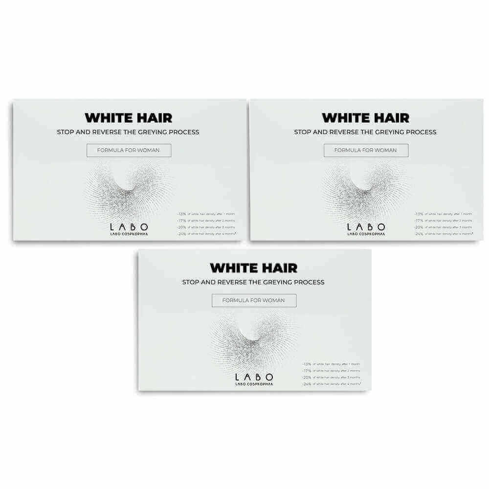 Triple Package Crescina White Hair Treatment Woman .20fl