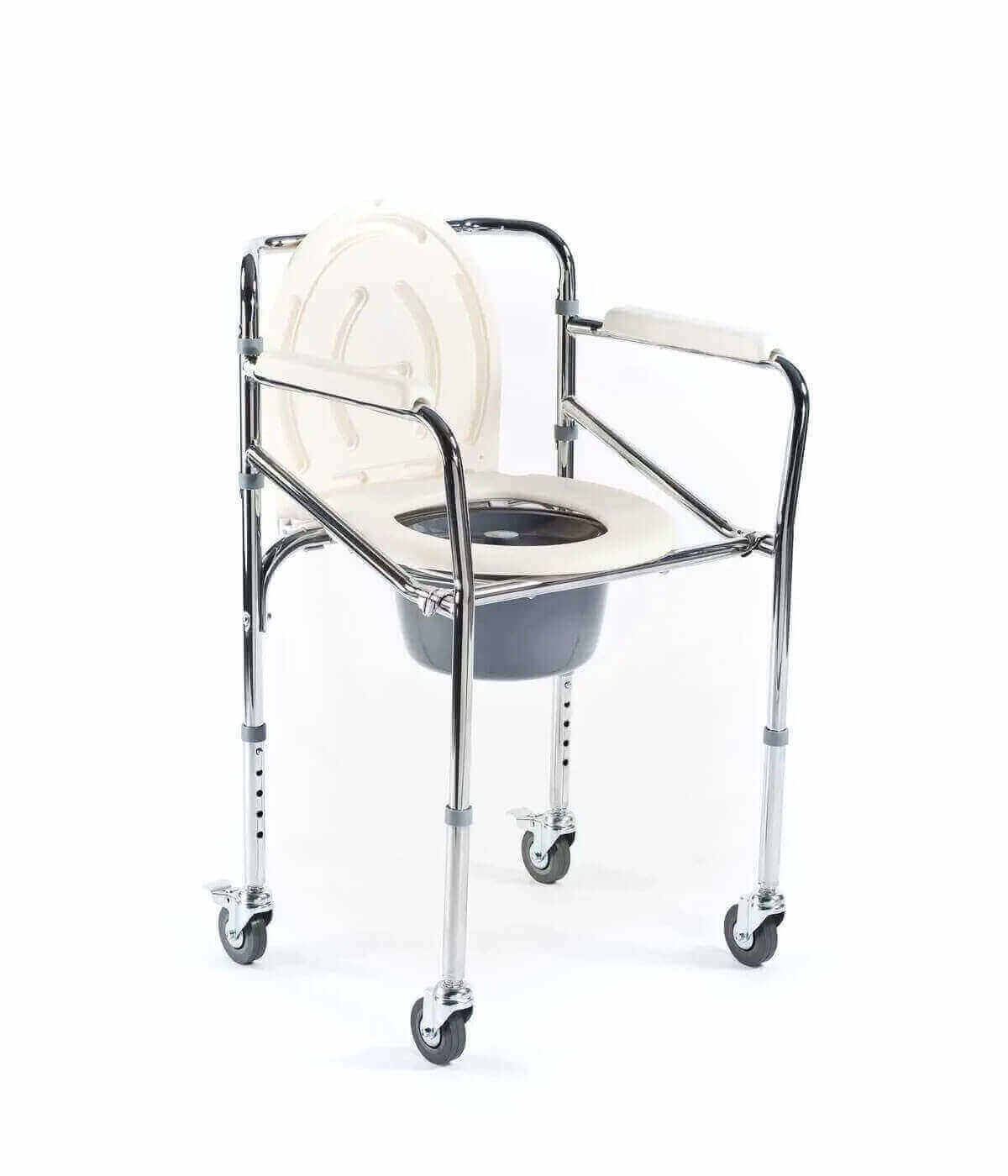 Commode Folding With Wheel FS696