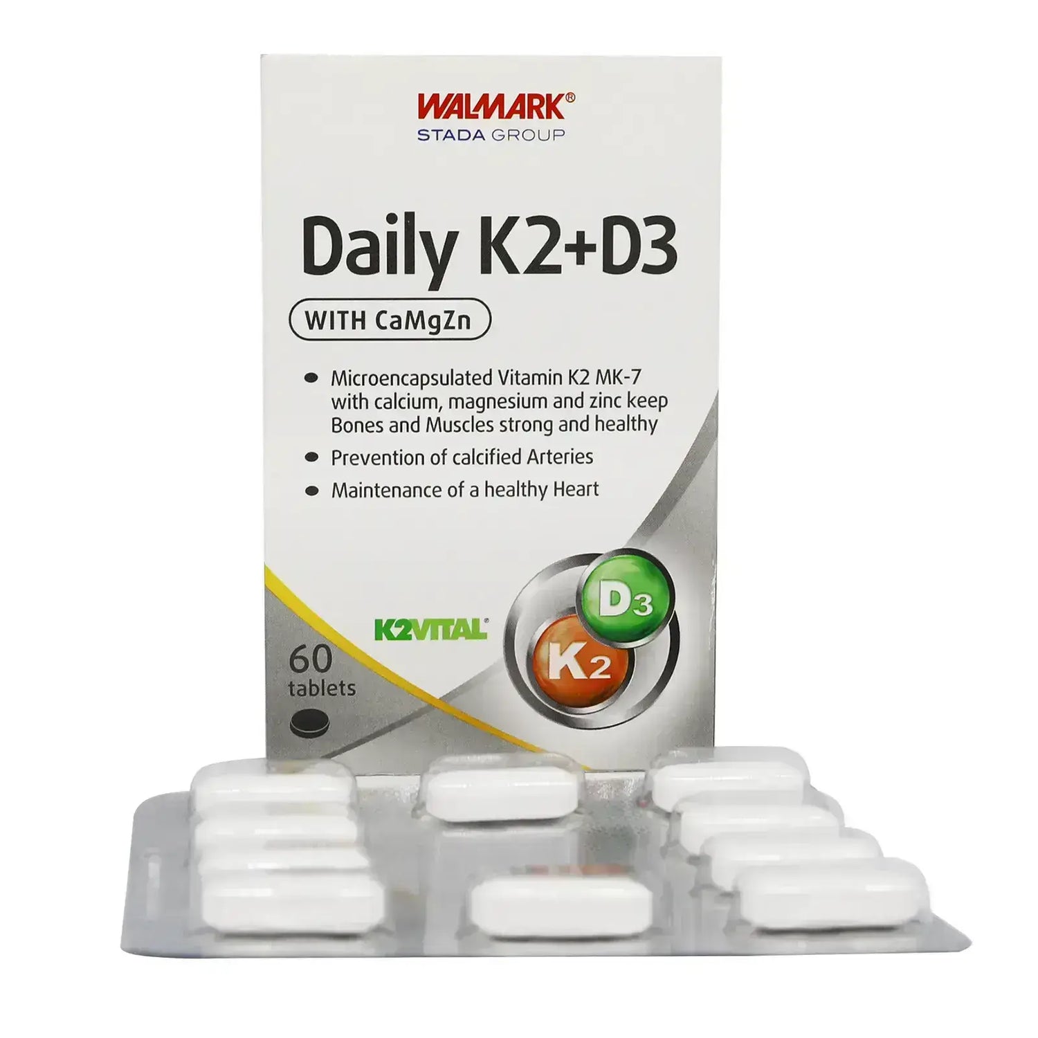 Walmark Daily K2 + D3 with Ca Mg Zn Tablet 60'S