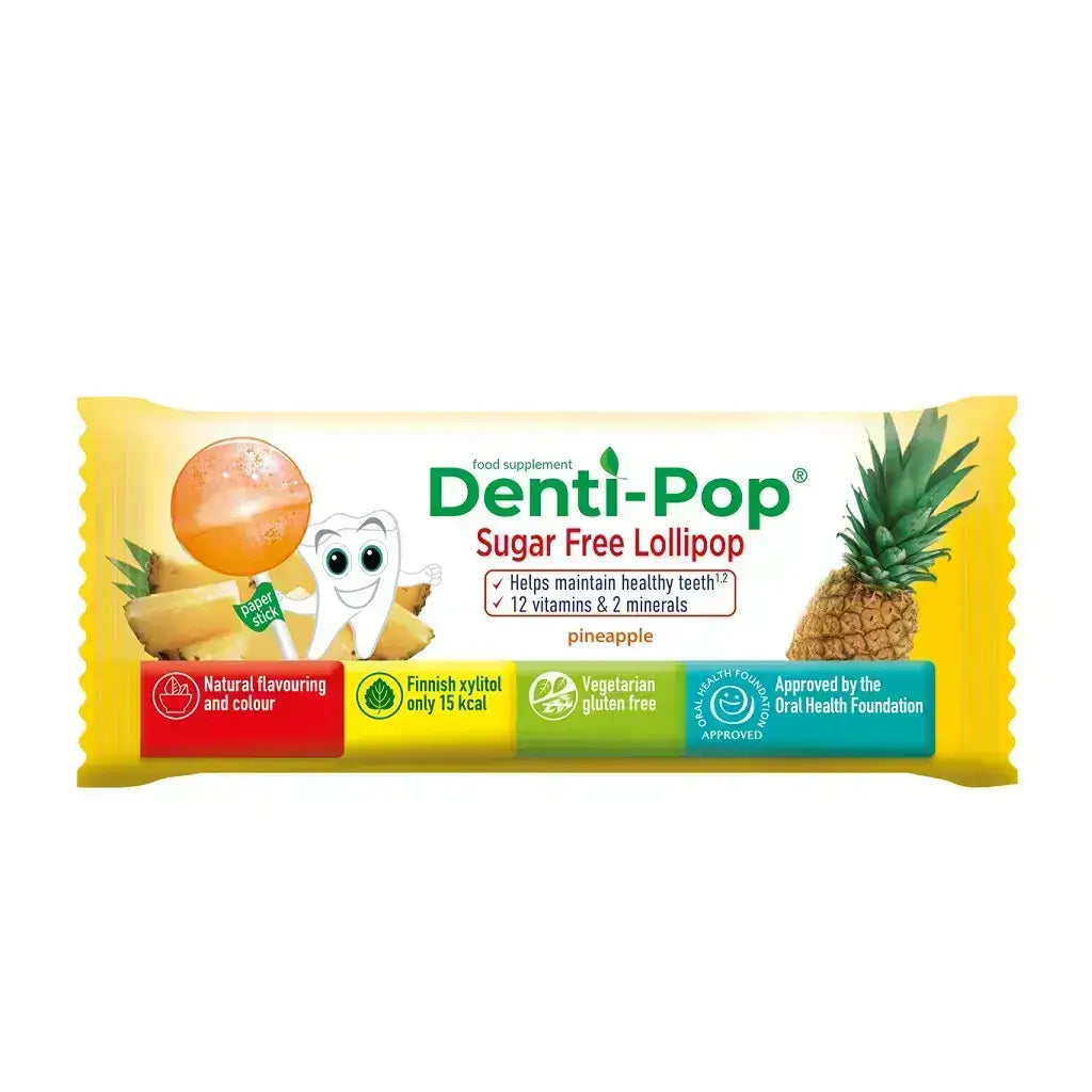 Denti Pop 12 Vitamins And 2 Minerals Pineaplle Lollipop 40 pcs