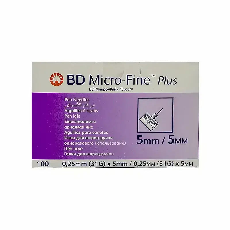 BD Micro-Fine Plus Pen Needles 31Gx5mm 100 Pcs