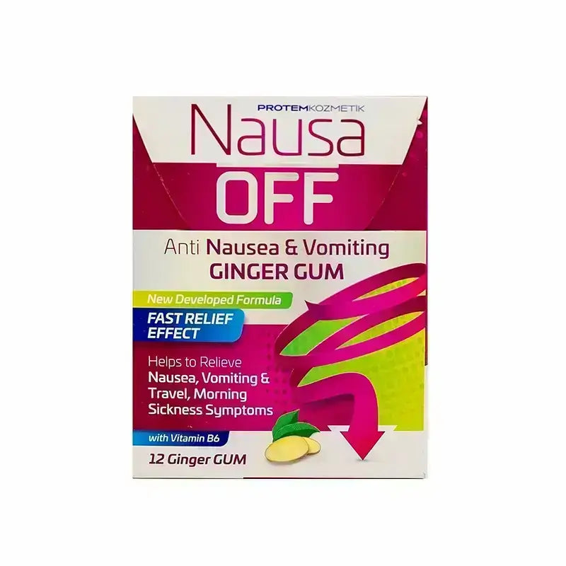علكة Nausa Off بالزنجبيل 12 قطعة