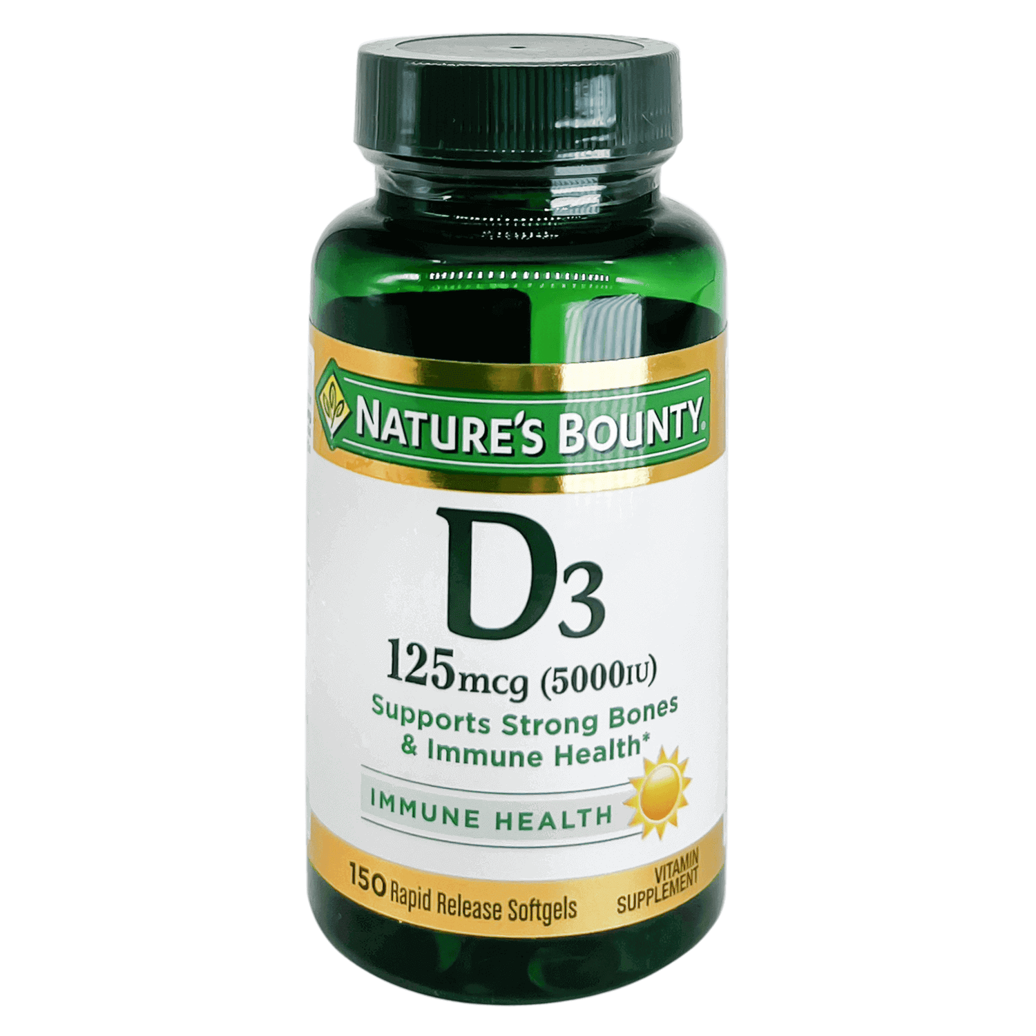Nature’s Bounty Vitamin D3 5000 IU Softgels 150’s - Beauty Vitamins