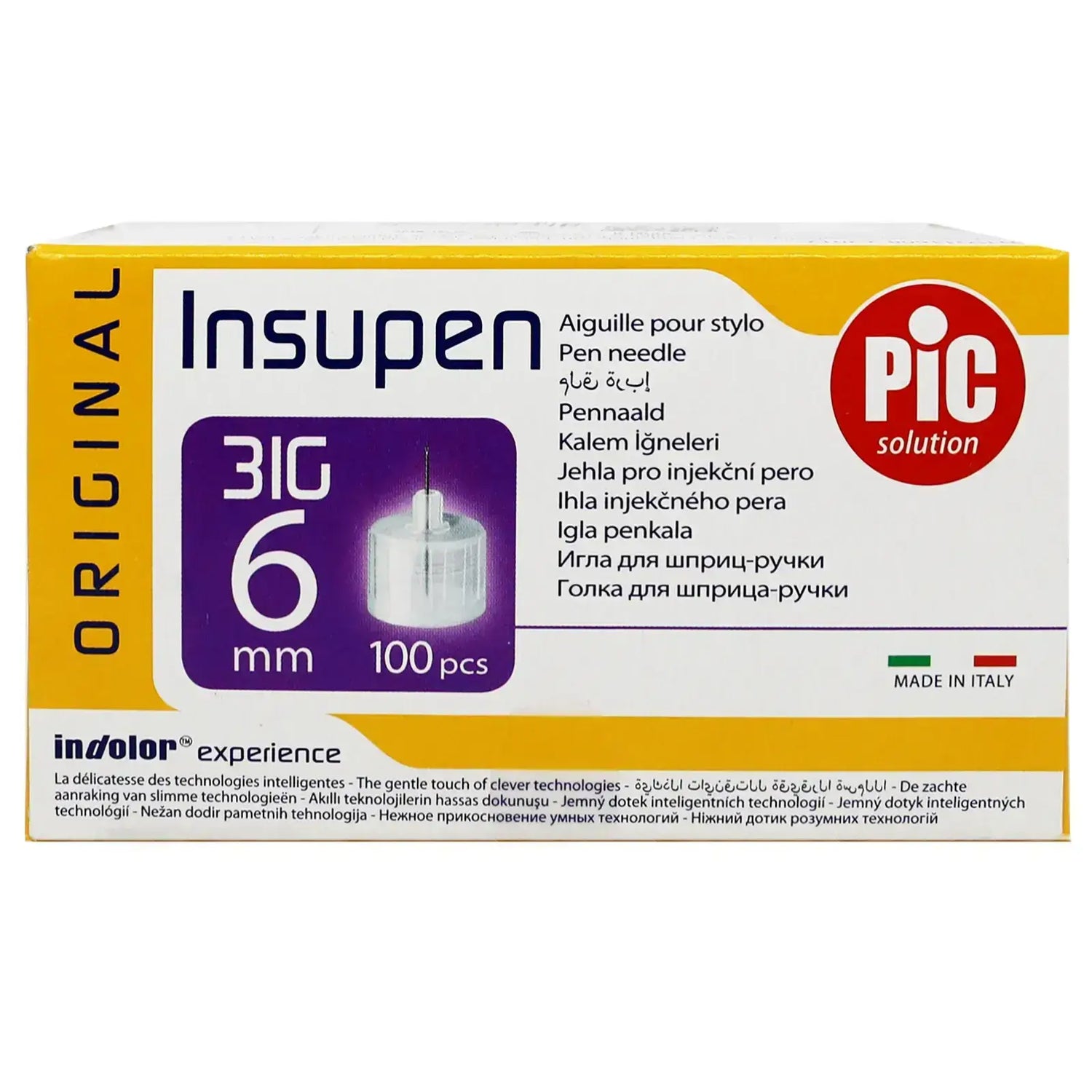Pic Insupen Pen Needles 31Gx6MM 100's
