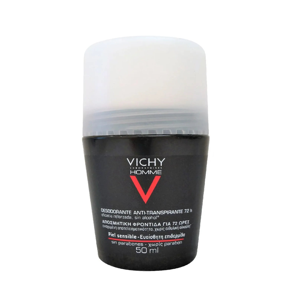 Vichy Homme Deodorant Anti Perspirant 72 Hrs 50 mL (Black) - Beauty Vitamins