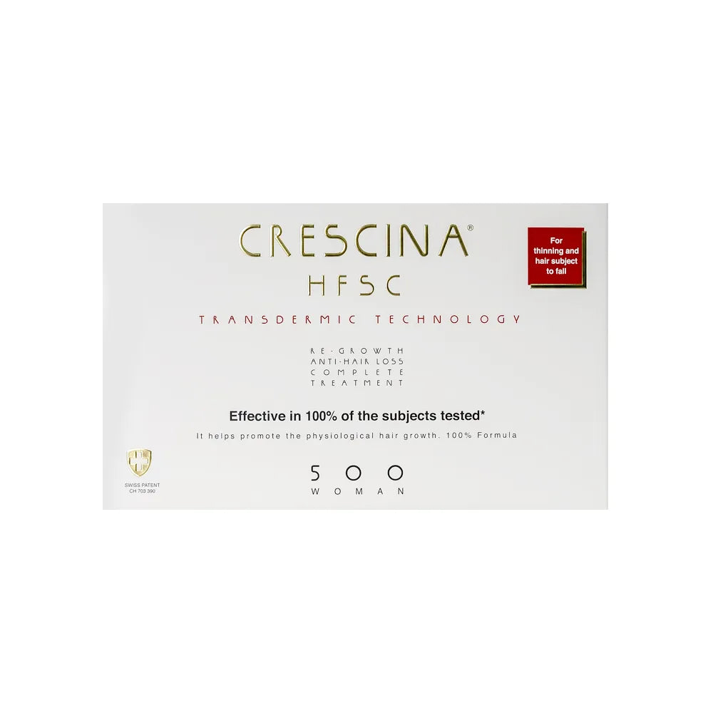 Crescina HFSC Transdermic Complete Treatment 500 Woman (10+10 Vials) - Beauty Vitamins