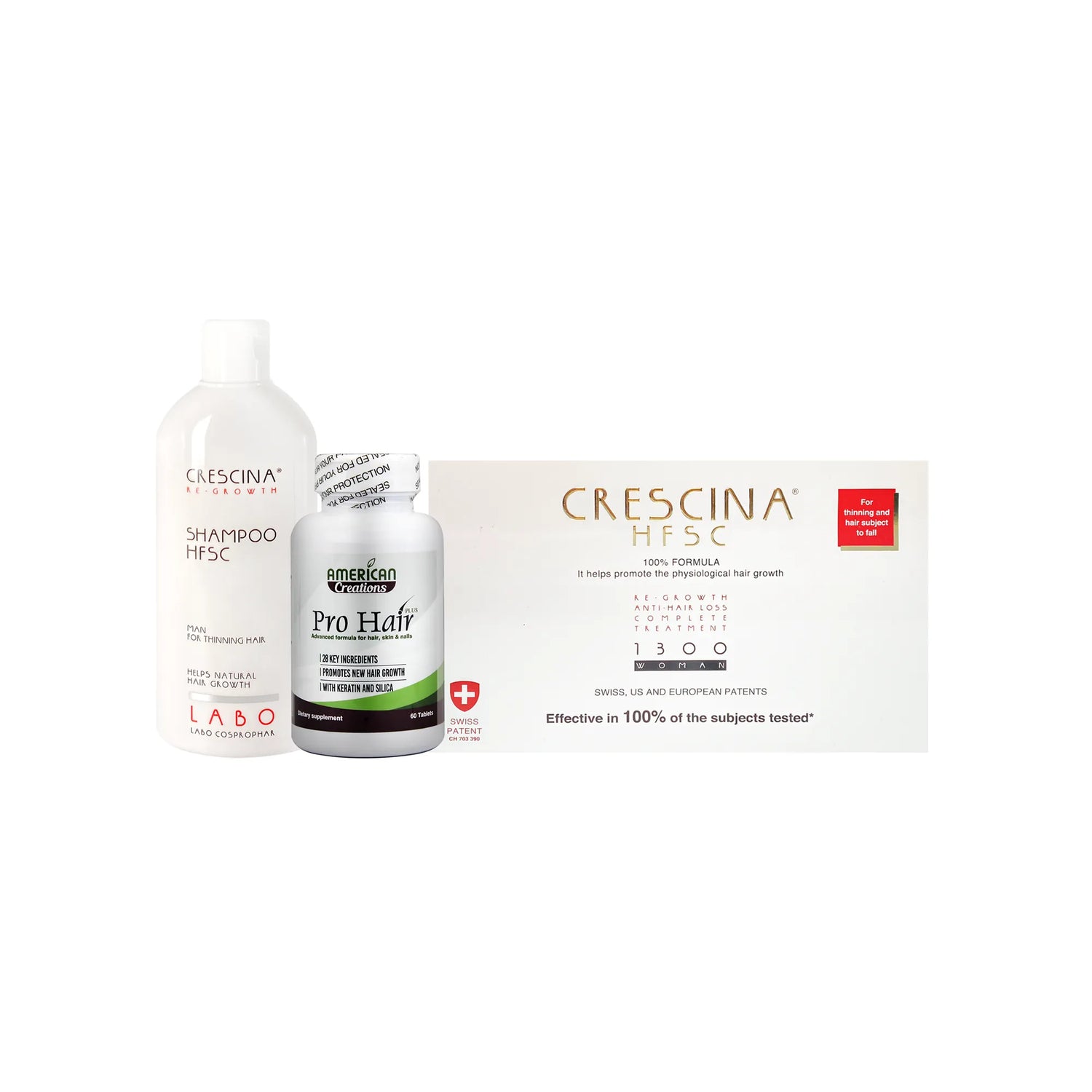 Crescina and Pro Hair Set for Hair Loss Care