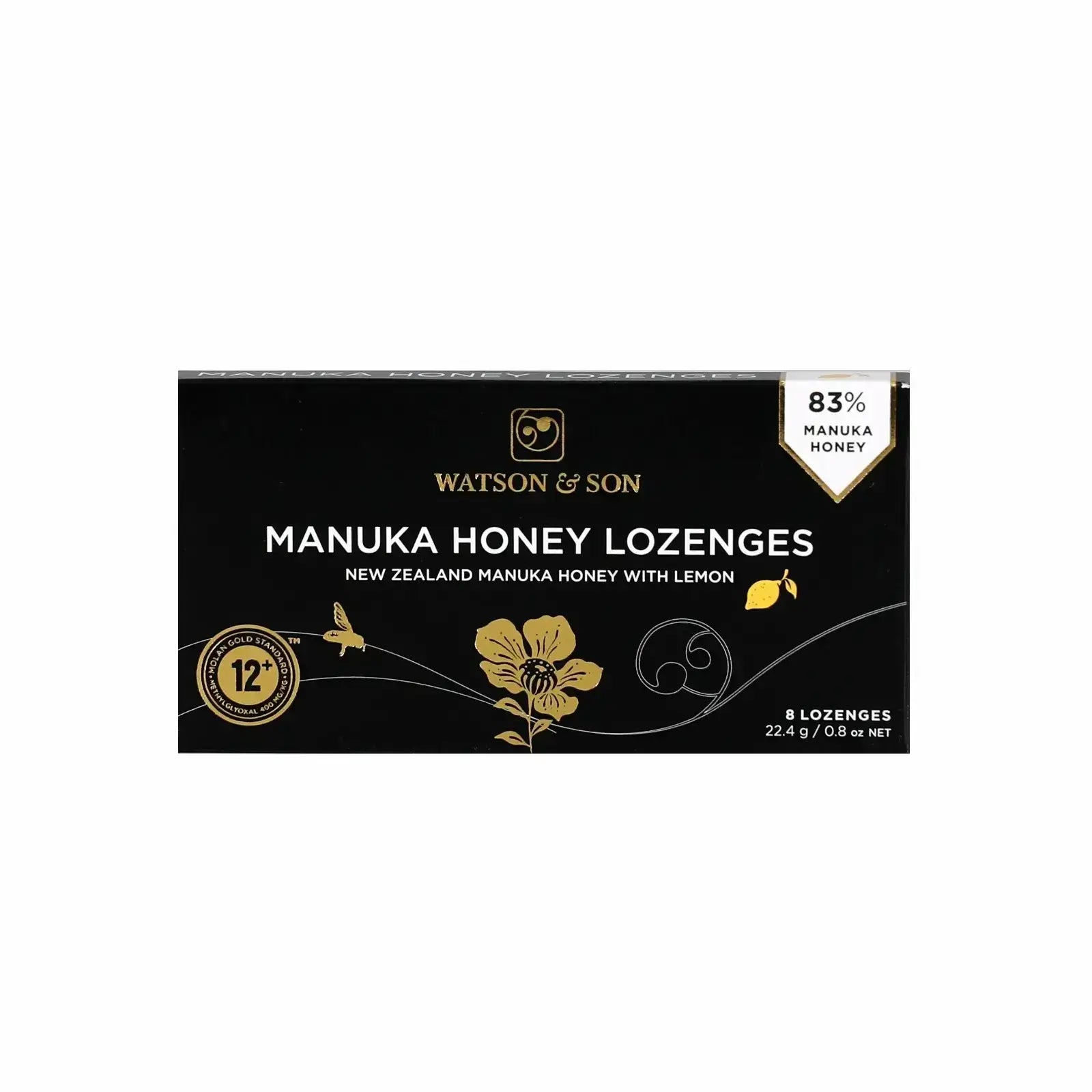 Watson And Son Manuka Honey Lozenges with Lemon - 8 pcs - Beauty Vitamins