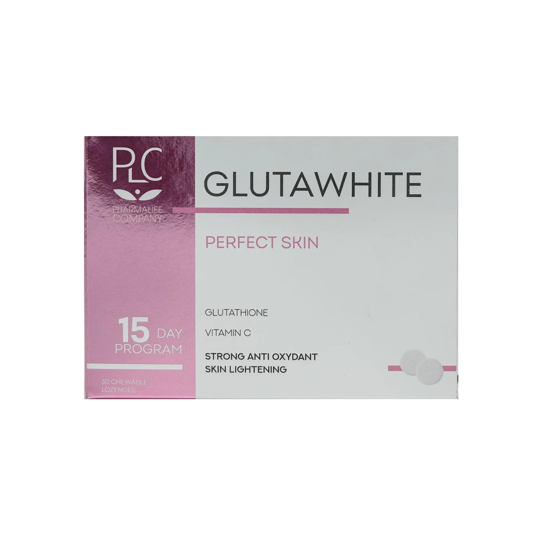PLC Gluta White 30 Chewable Lozenges Beauty Vitamins PLC Gluta White 30 Chewable Lozenges Beauty Vitamins