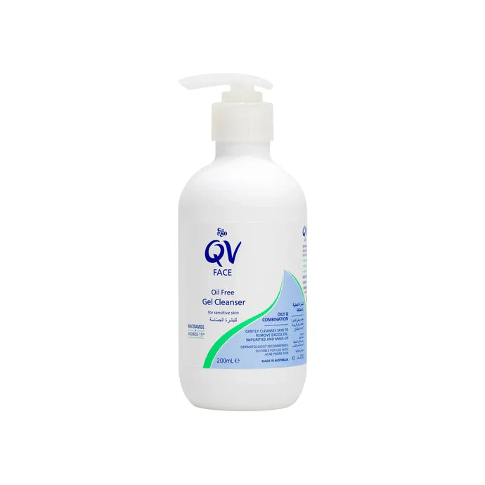 Qv Face Oil Free Gel Cleanser For Oily & Combination 200 Ml