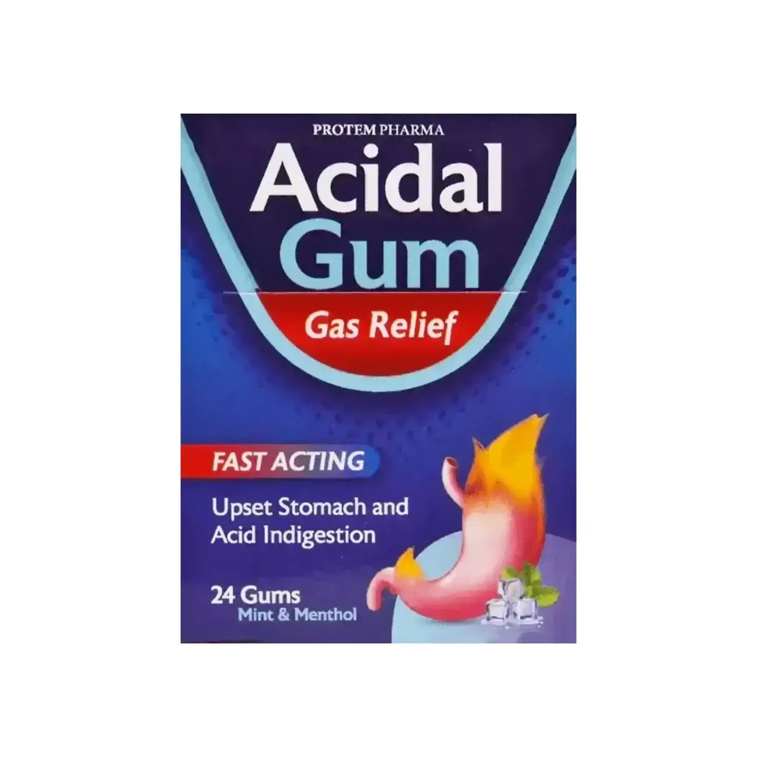 Protem Pharma Acidal Gas Relief 24 Gums